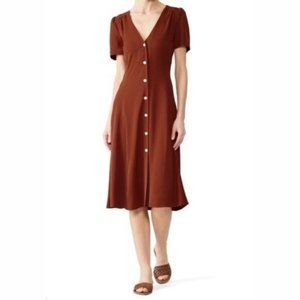 Amanda Uprichard Brown Midi Dress